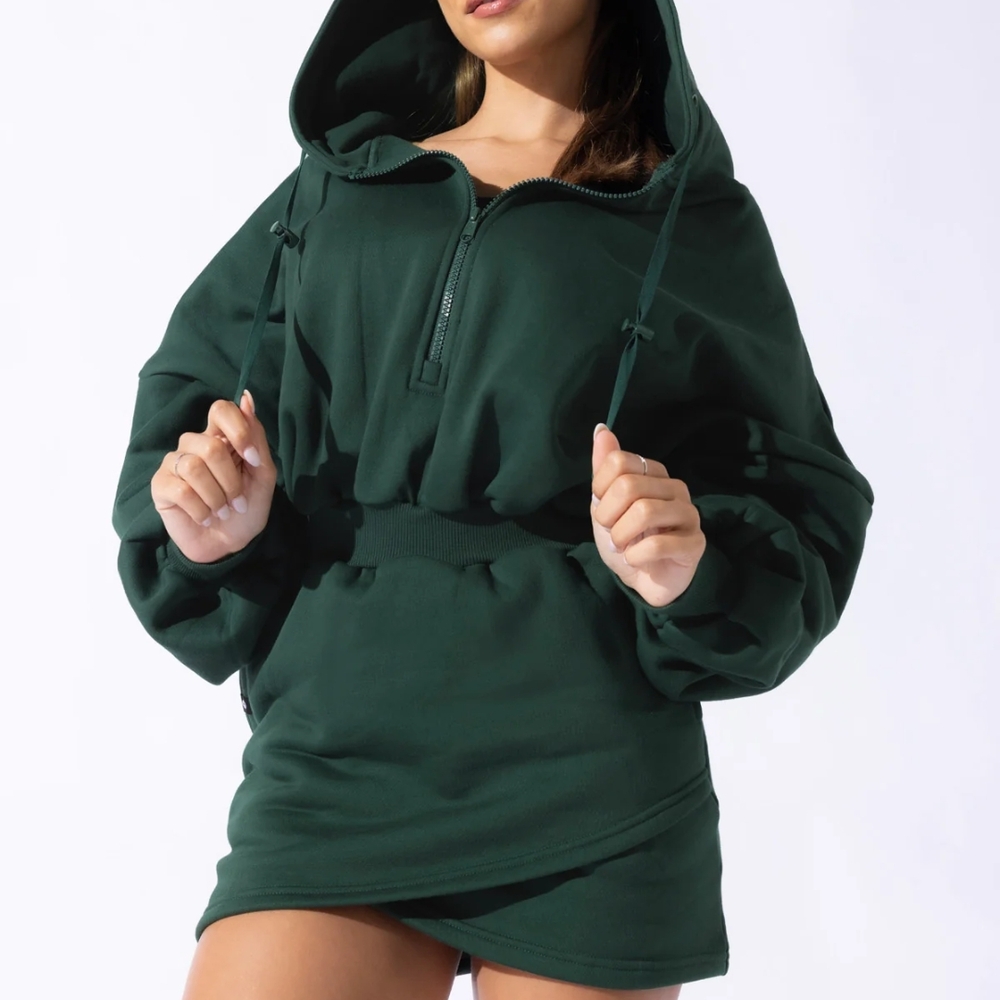 POPFLEX Green Oversized Hoodie Relaxed Sweatshirt